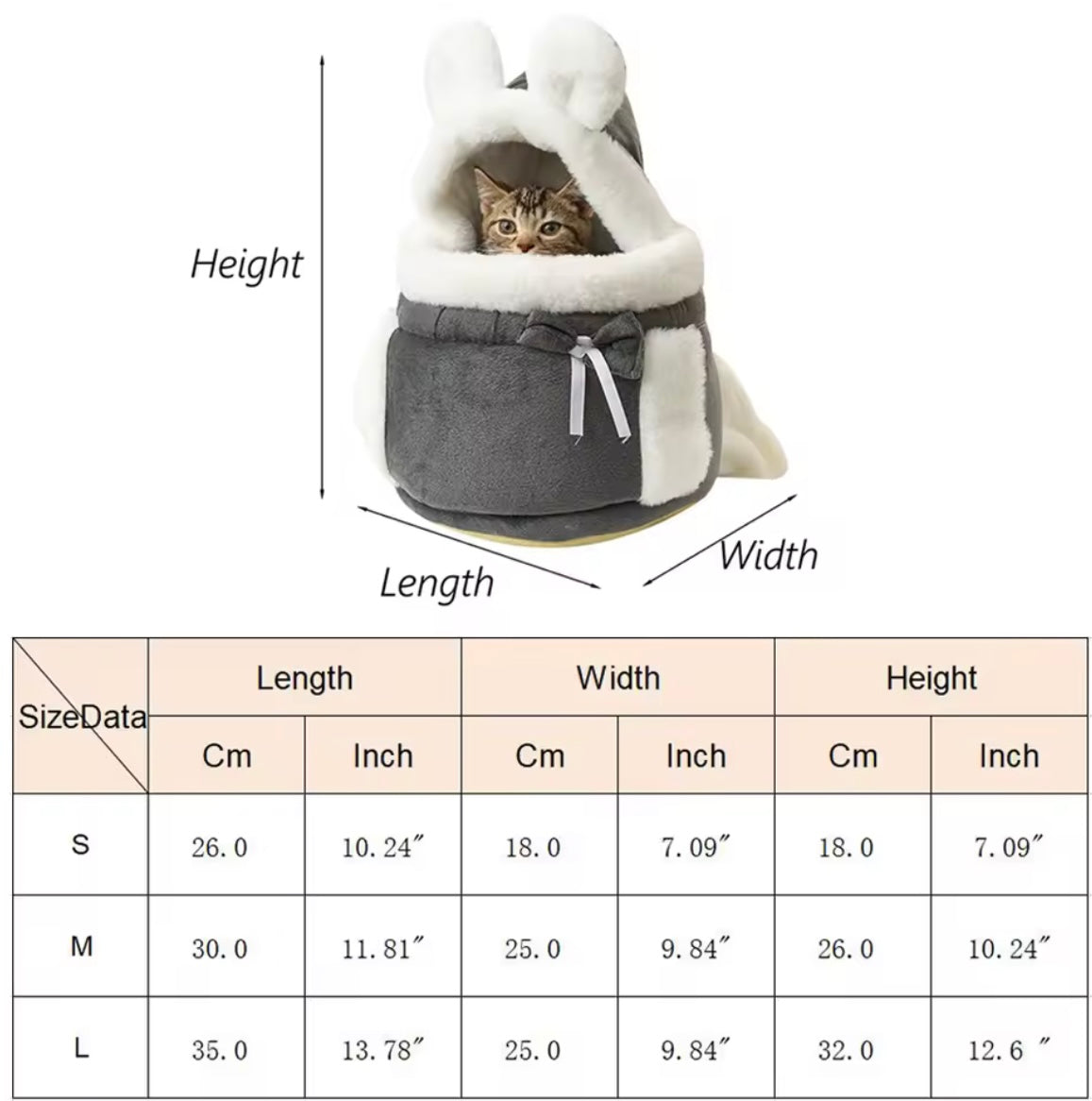 Warm Pet Carrier Bag
