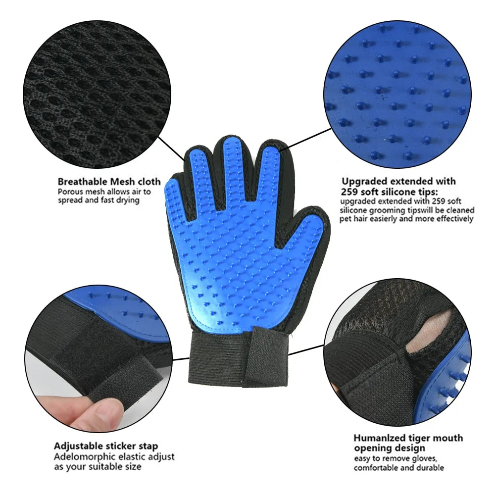 Pet Grooming Glove Silicone Brush