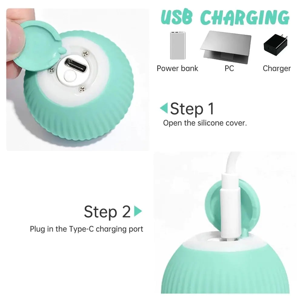 Smart Electric Rolling Ball for Cats & Small Dogs